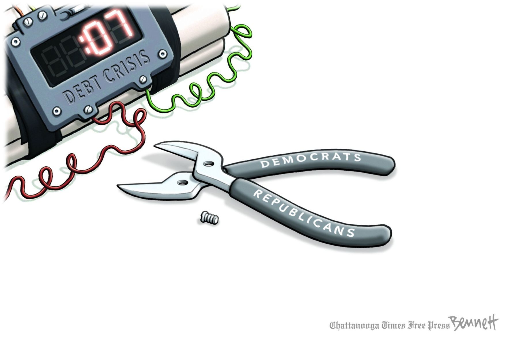 Bennett editorial cartoon